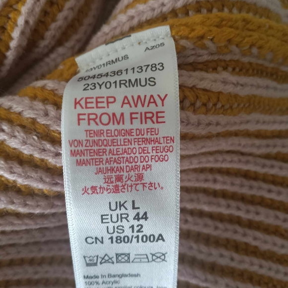 TOPSHOP NEW Mustard Funnel Neck Jumper Sweater - Picture 11 of 11